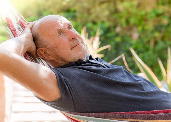 Relaxing garden man — Stock Photo, Image