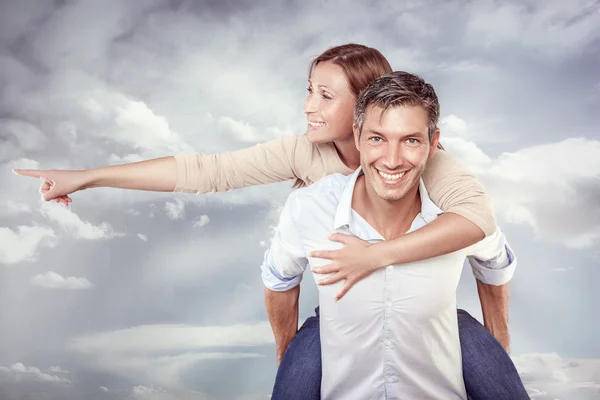 Flying hugging — Stock Photo, Image