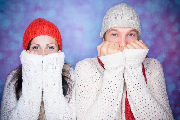 冷凍のカップル — ストック写真