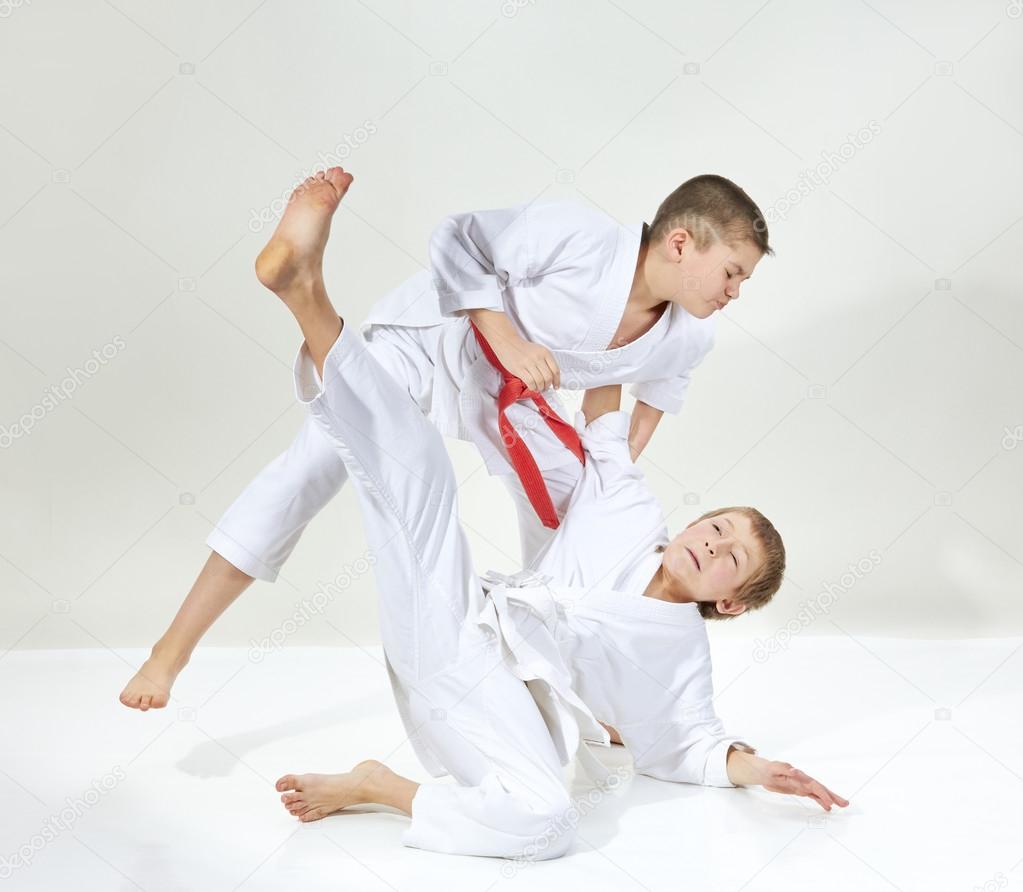 Boys are training judo throws Stock Photo by ©Andreyfire 116638960