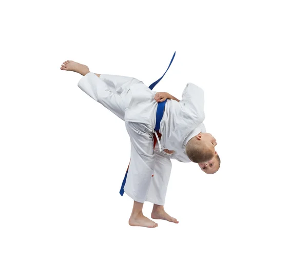 Gooit in perfoming de atleten in karategi — Stockfoto