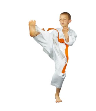 Çocuk darbe bacak ileri atıyor