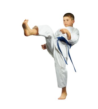 Doğrudan darbe bacak atlet içinde karategi yener.