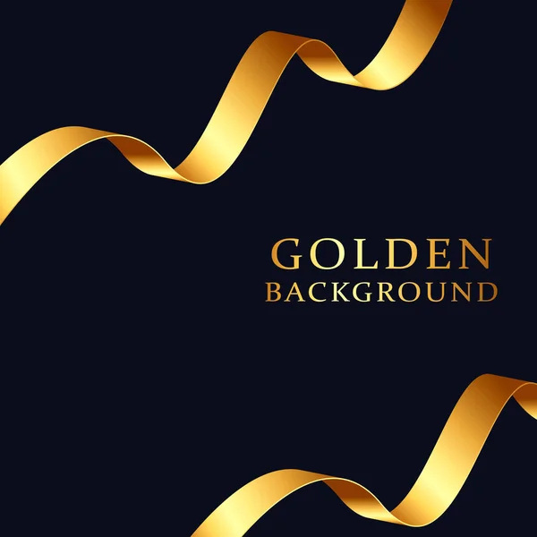 Tmavé Pozadí Zlatými Stuhami Elegantní Vektorové Pozadí Bohaté Pozadí Jasnými Royalty Free Stock Ilustrace
