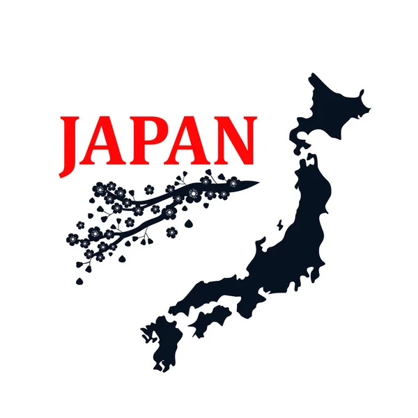 日本岛屿 矢量背景 日本国家地图 — 图库矢量图片