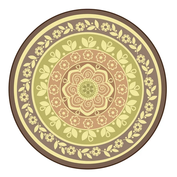 Mandala. Patrón floral oriental . — Archivo Imágenes Vectoriales