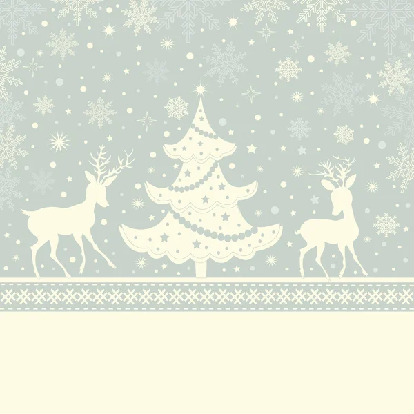 Greeting Christmas card and place for text — Stock Vector