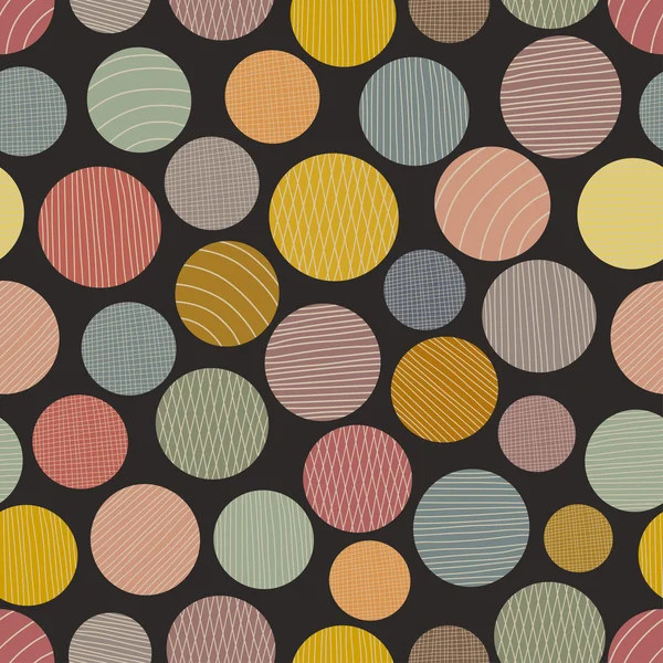 Abstraktes nahtloses Muster mit großen farbigen Punkten — Stockvektor