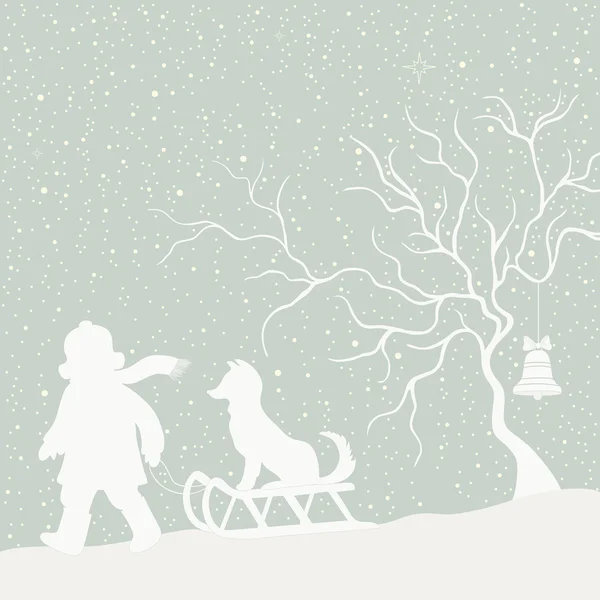 Winter illustratie — Stockvector