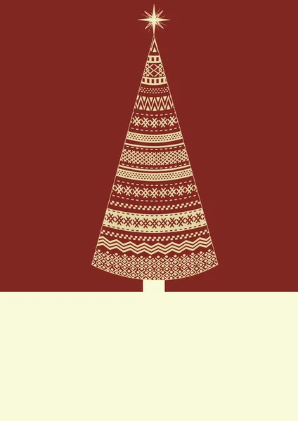 Decoratieve kerstboom — Stockvector
