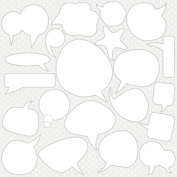 Set of white  bubbles speech — Stock Vector