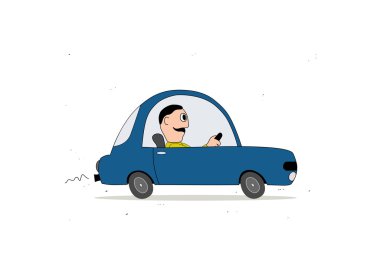 Mavi basit karikatür pilotu