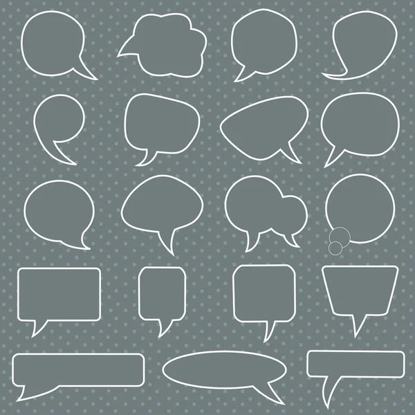 Set of white speech bubbles — Stock Vector