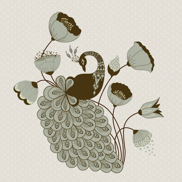 Stilize peacock mavi renk