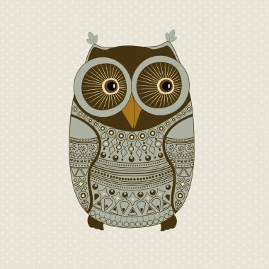 Şirin stilize baykuş 