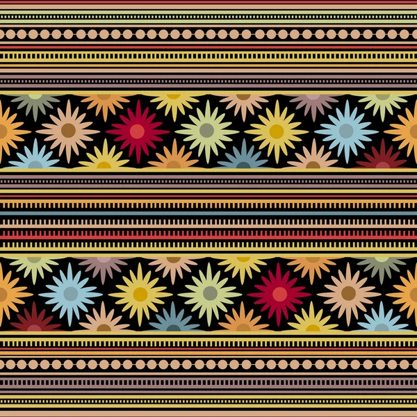 Patrón colorido ornamental étnico — Vector de stock