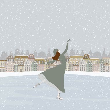 evlerin önünde pateni paten kız