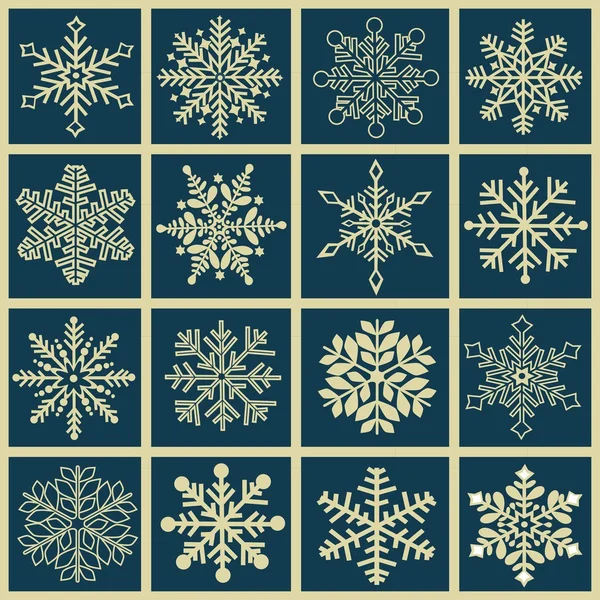 Set of snowflakes — Stock Vector