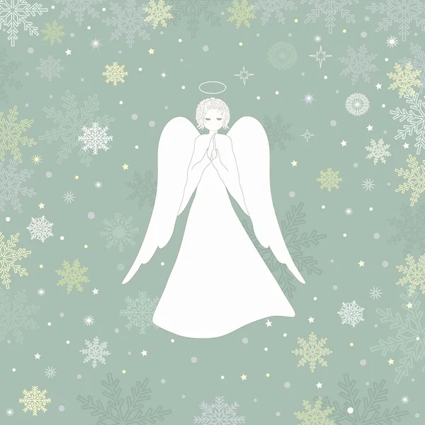 Різдвяний фон з ангелом — стоковий вектор