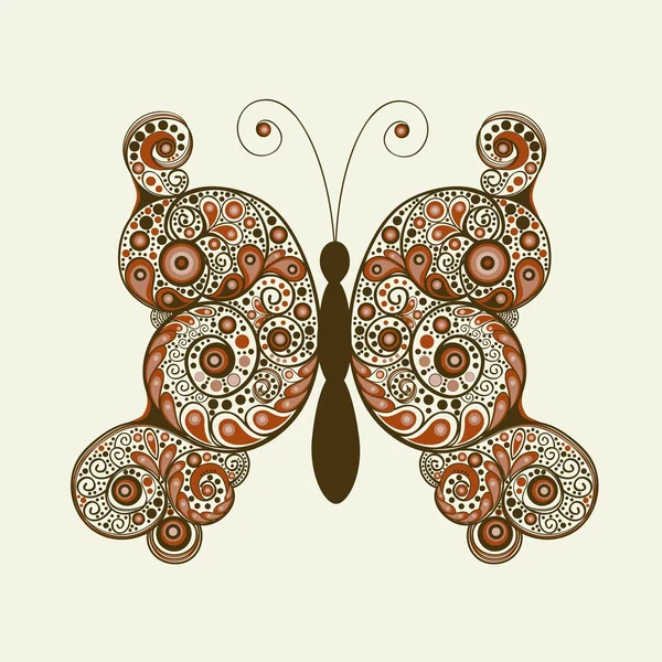 Abstrakte Schmetterlingskarte — Stockvektor