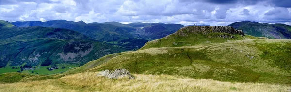 Standing on Angletarn Pikes — Stock Photo, Image