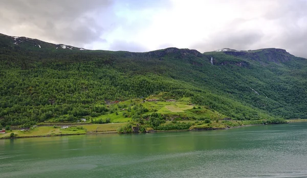 Hills Flaam Fjord — Stock fotografie