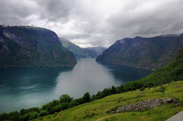 Stegastetn en de fjord — Stockfoto