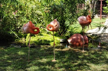 Uyuyan Flamingos bir çizgi