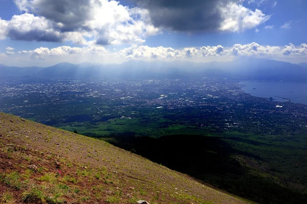 Costiera Amalfitana dal Vesuvio — Foto Stock