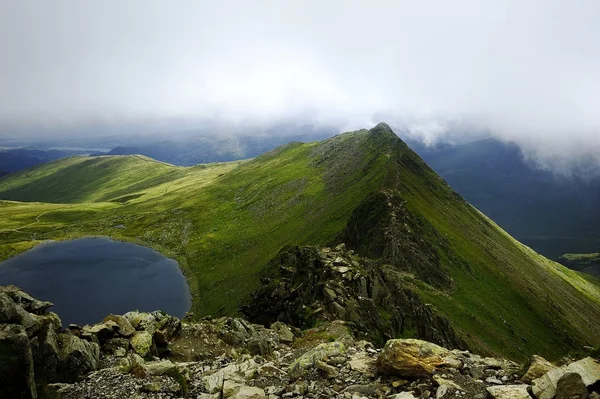 Striding Edge and Red Tarn — Stock Photo, Image