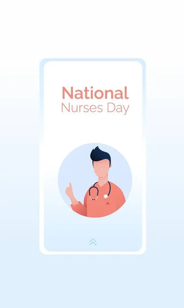 Hari Perawat Nasional Menandai Kontribusi Yang Dibuat Perawat Kepada Masyarakat - Stok Vektor