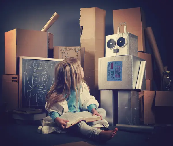 Çocuk mucit oluşturma Robot kutusu