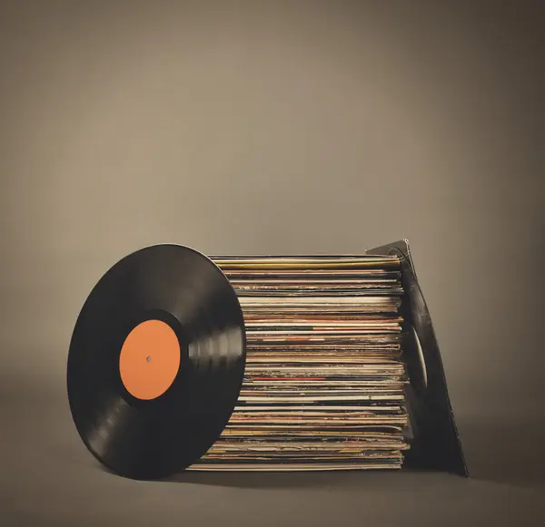 İzole retro Vintage müzik kayıtları