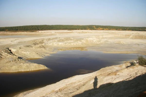 Lago Río Secos Verano Combinación Arena Agua — Foto de Stock