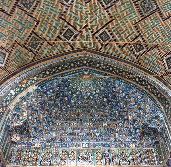 Samarkand Ouzbékistan Novembre 2019 Intérieur Mosquée Arche Belle Mosquée Bleue — Photo