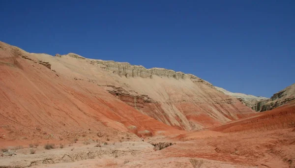 Montañas Aktau Amanecer Hermoso Paisaje Coloridas Montañas Desierto Reserva Natural — Foto de Stock