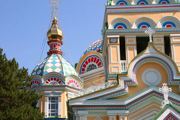 Almaty Kazakistan Agosto 2019 Cattedrale Zenkov Nel Parco Panfilov Almaty — Foto Stock