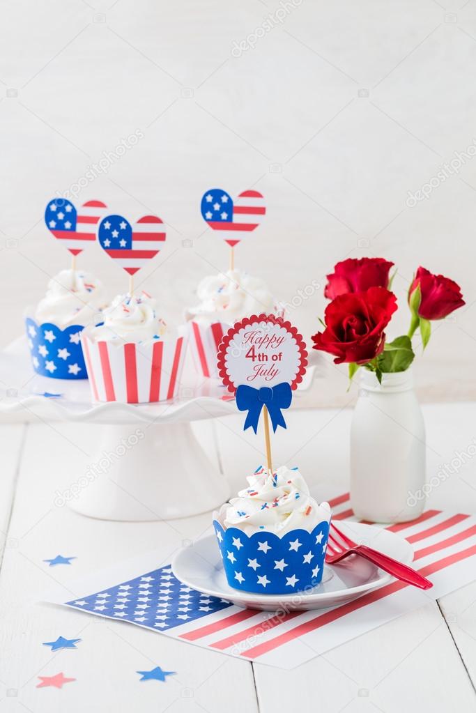 Independence day cupcakes