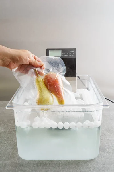 Sous vide cocción de peras — Foto de Stock