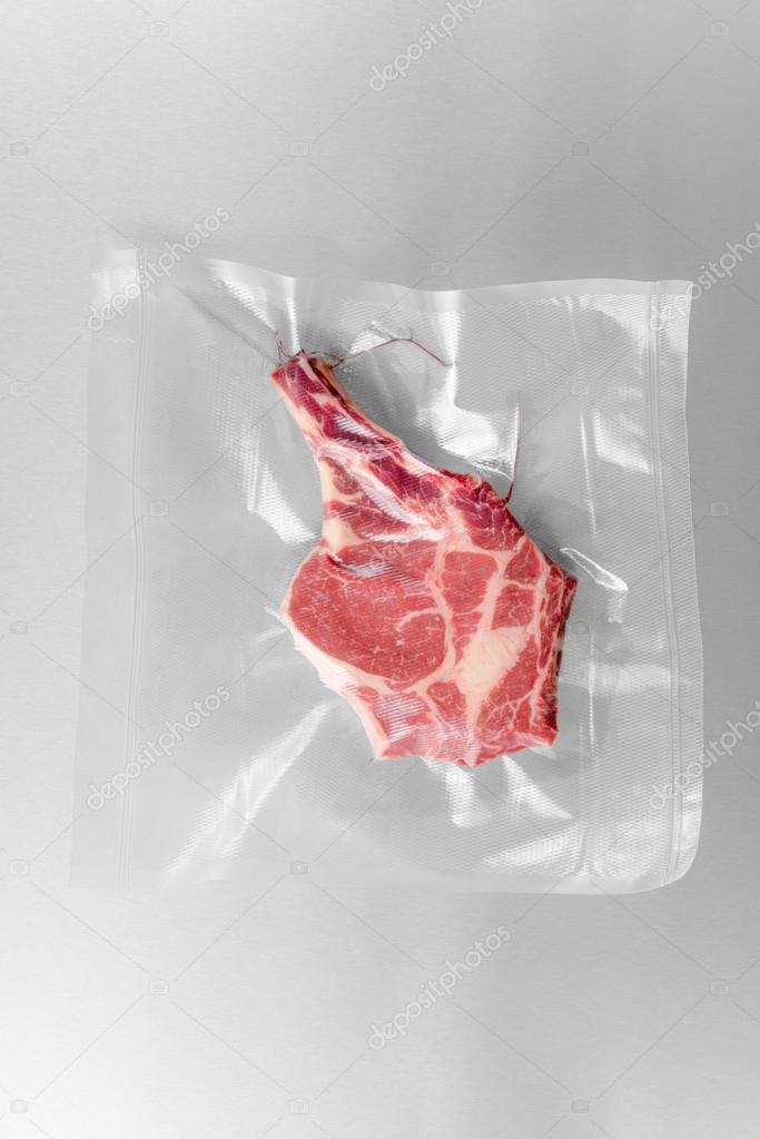 Vacuum sealed rib eye steak Stock Photo by ©ECoelfen 124572650