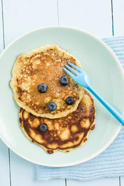 Pfannkuchen mit Blaubeeren — Stockfoto