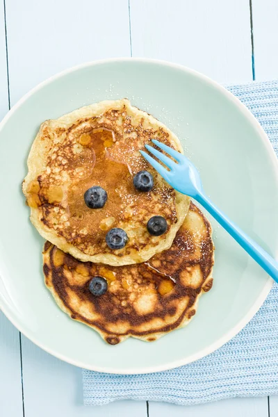 Pfannkuchen mit Blaubeeren — Stockfoto