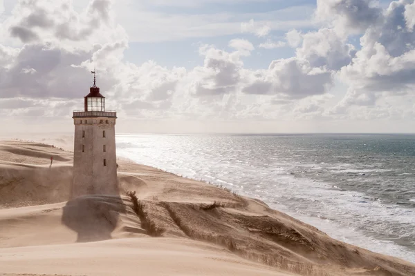 Tempestade de areia no farol — Fotografia de Stock