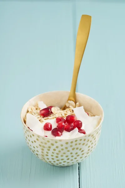 Breakfast muesli oats — Stock Photo, Image