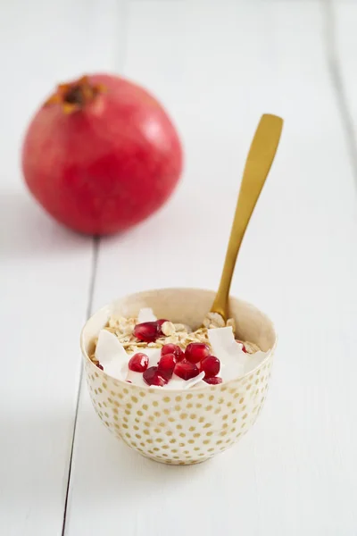 Breakfast muesli oats — Stock Photo, Image