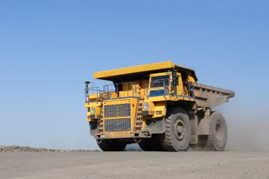 Coal mining. The truck transporting coal.