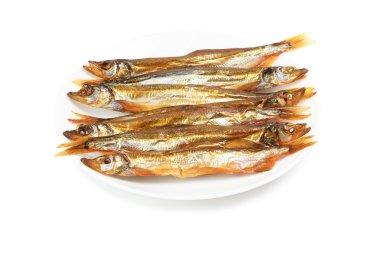 Füme capelin ile plaka