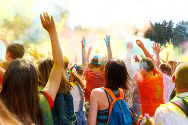 Hayır insanlar dans holi Festivali