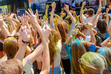 Hayır insanlar dans holi Festivali