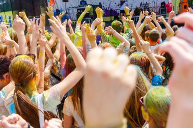 Hayır insanlar dans holi Festivali